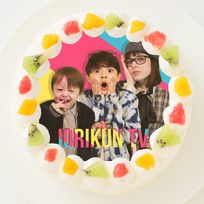 【いおりくんTV】丸型写真ケーキ 3号 9cm