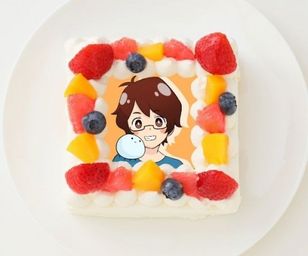【mkのゲーム実況ch】四角型写真ケーキ 4号 12cm