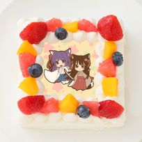 【たくっち】四角型写真ケーキ 4号 12cm