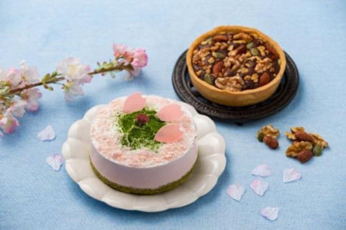 母の日2023  フレシュール春のケーキセット【ブラウニーナッツタルト/桜のムースケーキ】