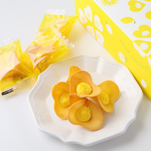 【KINEEL】ルフル・レモンココナッツ（8個入）/ 京都からお届け♪お花の形のかわいいラングドシャスイーツ（焼菓子8個セット）