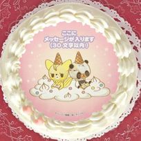 【メッセージ入り】プリケーキ(ナップ＆ティララ)【特典缶バッジ付き】[iii あいすくりん] 5号 15cm