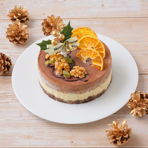 （クリスマス）ヴィーガンオレンジ＆チョコレートケーキ 4号 12cm 【クリスマス2022】