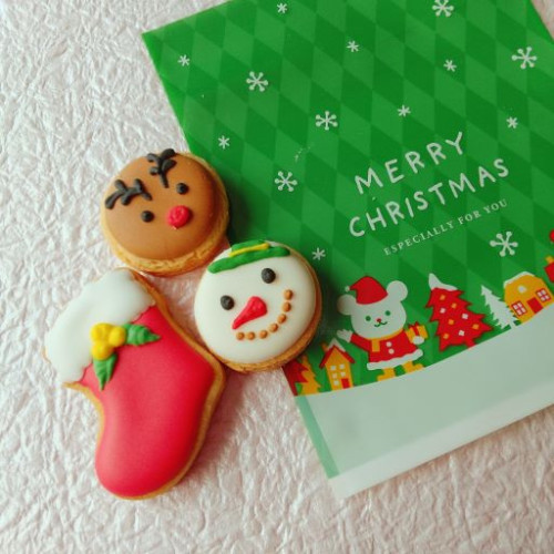 【クリスマス2022】アイシングクッキー プチギフト×３袋セット（トナカイ）