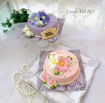 2色から選べる 美しいチーズケーキ【ユリとシュガーレースのケーキ 5号サイズ】 