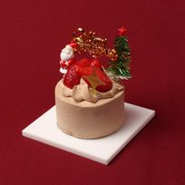 クリスマス生チョコイチゴデコレーションケーキ 3号 9cm