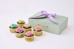 【特別ギフトに】✿食べられるお花のカップケーキ＜6個セット＞