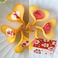 【KINEEL】ルフル16個入（バニラ×8個・ベリーベリー×8個）/ 京都からお届け♪お花の形のかわいいラングドシャスイーツ 