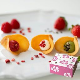 【KINEEL】ルフル3種セット（バニラ・抹茶・ベリーベリー）各8個入 / 京都からお届け♪お花の形のかわいいラングドシャスイーツ 