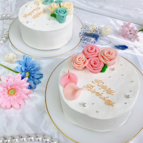 選べる2色の薔薇ケーキ♪ センイルケーキ 4号
