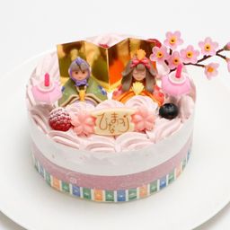 【都内の人気店・パティスリーラヴィアンレーヴ】苺たっぷり！ひな祭りケーキ 5号  