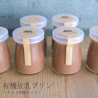 【期間限定】有機豆乳プリン(チョコ6個) 《ヴィーガンスイーツ》《グルテンフリー》