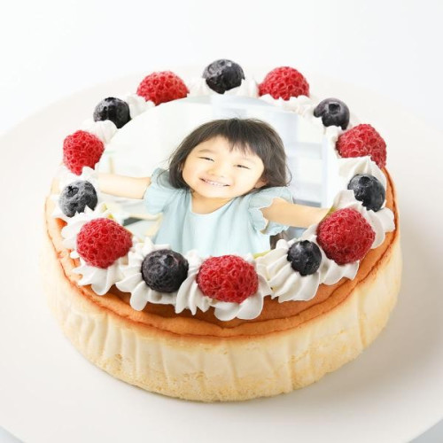 写真プレート付とろける半熟スフレチーズ 5号