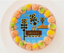 【0踏切アニメ0ふみっきー君チャンネル】丸型写真チョコレートケーキ 3号 9cm