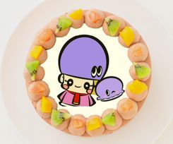 【アジーンTV】丸型写真チョコレートケーキ 3号 9cm