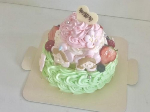 豪華3段ケーキ ひな祭りケーキ 4号 