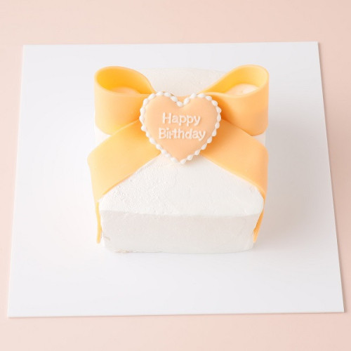 ☆Custom Cake Maker☆カスタマイズケーキ｜四角形｜リボン 4号