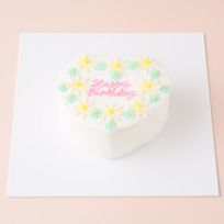 ☆Custom Cake Maker☆カスタマイズケーキ｜ハート形｜フラワー 3号
