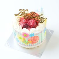 生クリーム苺 苺サンド 北海道の生クリーム・小麦粉・バター100％使用 3号（直径約9cm）お急ぎ便対応（キャンドル＋ポストカード）  お試し価格品