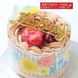 チョコ生クリーム苺 苺サンド ベルギー産チョコレート・北海道の生クリーム・小麦粉・バター100％使用 3号（直径約9cm）お急ぎ便対応（バースデーオーナメント＋キャンドル＋ポストカード）  お試し価格品