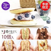 噂の生どら（ブルーベリーとバラエティ5種） 10個セット