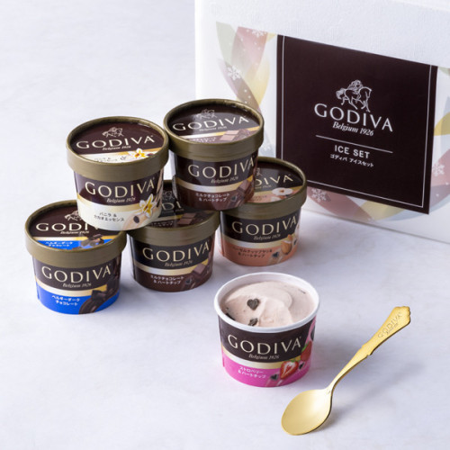 【GODIVA】【オンラインショップ限定・送料込み】アイスセット6個入（スプーン付き）