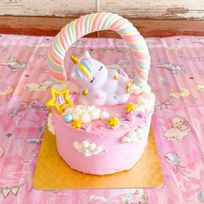 ベビたんユニコーンケーキ☆レインボーマシュマロ付き♪