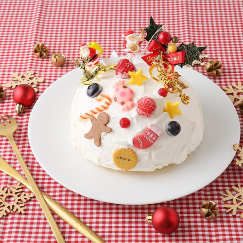 【パティスリーラヴィアンレーヴ】みんなで飾ろう！クリスマスレアチーズケーキ 4号 クリスマス2022