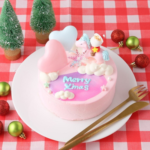 ハートサンタのユニコーンセンイルケーキ クリスマス2022