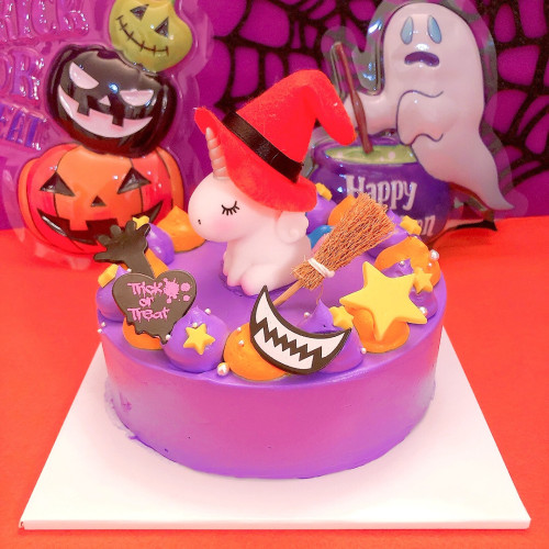 魔女ユニコーン空飛ぶハロウィンケーキ 4号 ハロウィン2023