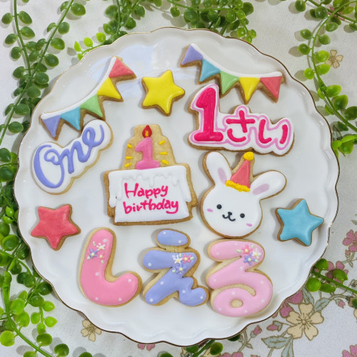 1st Birthdayクッキーセット（3文字）