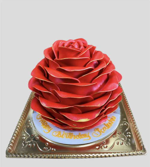 フォンダンケーキ・色が選べる「お祝の花びらケーキ」1段 6号（18cm）