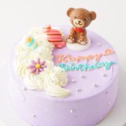 クマのセンイルケーキ パープル 5号