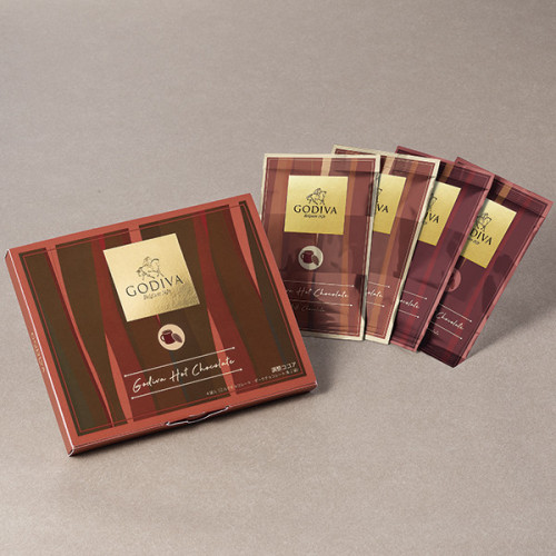 【GODIVA】【オンラインショップ限定】ゴディバ ホットチョコレート (ミルクチョコレート/ダークチョコレート 各2袋)