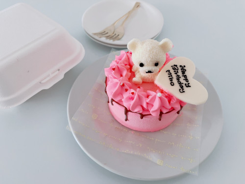 くまちゃんハートケーキ（色の変更可能） ランチボックス入り バレンタイン2023 ホワイトデー2023