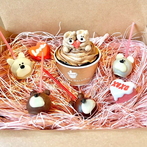 Valentine box / cup and lollipop set box /カップケーキ バレンタイン2023