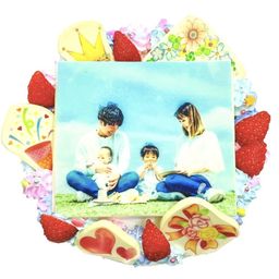 デコ盛りカラフルクリームフォトケーキ 生クリーム 4号 12cm
