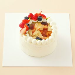 丸写真ケーキ 苺×フランボワーズ 4号(3~4名様向け)