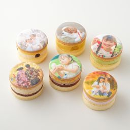 【お好きな画像で楽しめる！】ミニ写真ケーキ（直径8cm） 6個入