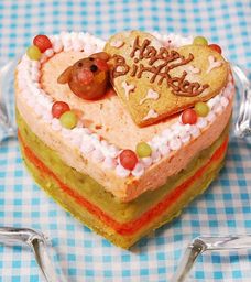 ≪犬用ケーキ≫中・大型犬向け☆ハッピーLOVEフード【お魚のケーキ】 誕生日 お祝い 無添加