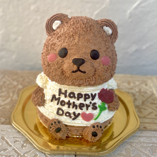 母の日⭐︎くまの立体ケーキ(Tシャツ文字入れ) クマ くまさん 動物ケーキ 母の日2024