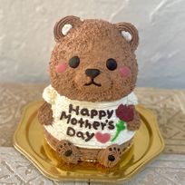 母の日⭐︎くまの立体ケーキ(Tシャツ文字入れ) クマ くまさん 動物ケーキ 