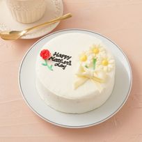想いを伝える花言葉センイルケーキ(ホワイト) デイジー 「平和・希望・敬意」 