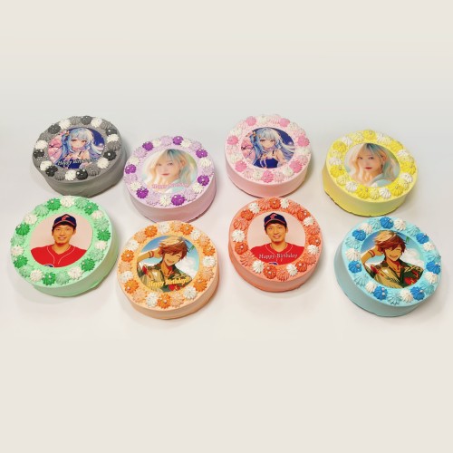 チョコ味も選べる【8色から選べる♪】イメージカラーのセンイル写真ケーキ 4号 2～3名様向け クリスマス2026