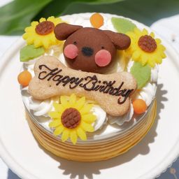 ≪犬用・猫用≫ひまわりの苺ショートケーキ 期間限定 誕生日 お祝い 無添加