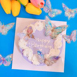 選べるカラー♪オーロラバタフライセンイルケーキ 4号