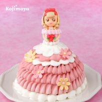 ドールケーキ ピンクのプリンセス  ピンキーローサちゃん 4号 12cm