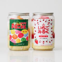 サクマ製菓ケーキ缶2種（いちごみるくショートケーキ缶、サクマドロップスケーキ缶）2缶セット