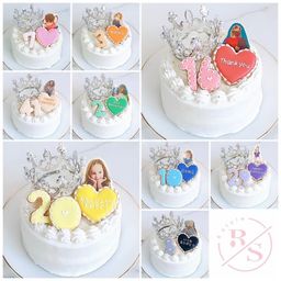 ◯ティアラ付きセミオーダー写真ケーキ♔ 4号《選べる9色｜プリントケーキ｜センイルケーキ｜お好きなお写真とメッセージで♪》