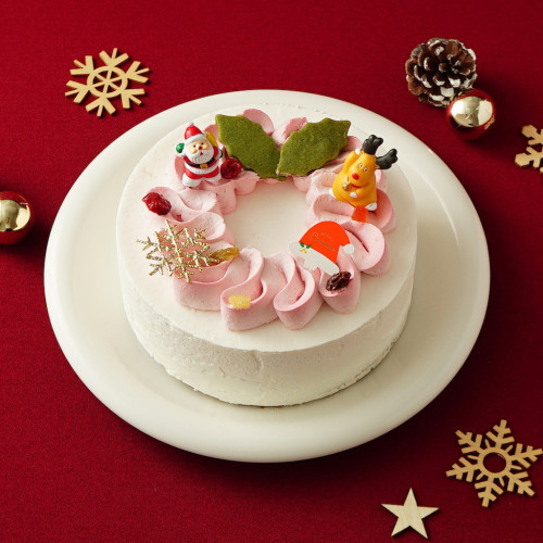 【Cake.jp限定】クリスマス限定 ヴィーガンクリームホールケーキ 15cm《卵・乳製品・小麦粉・白砂糖不使用・グルテンフリー》 クリスマス2023
